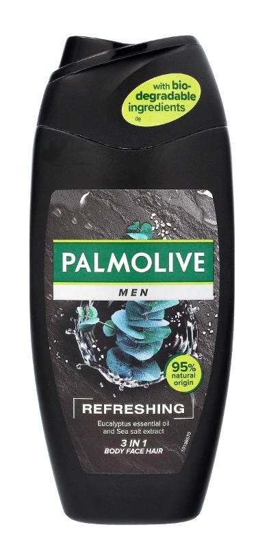 Palmolive Men, żel pod prysznic, 3w1 refreshing, olejek eukaliptusowy i ekstrakt z soli morskiej, 250 ml