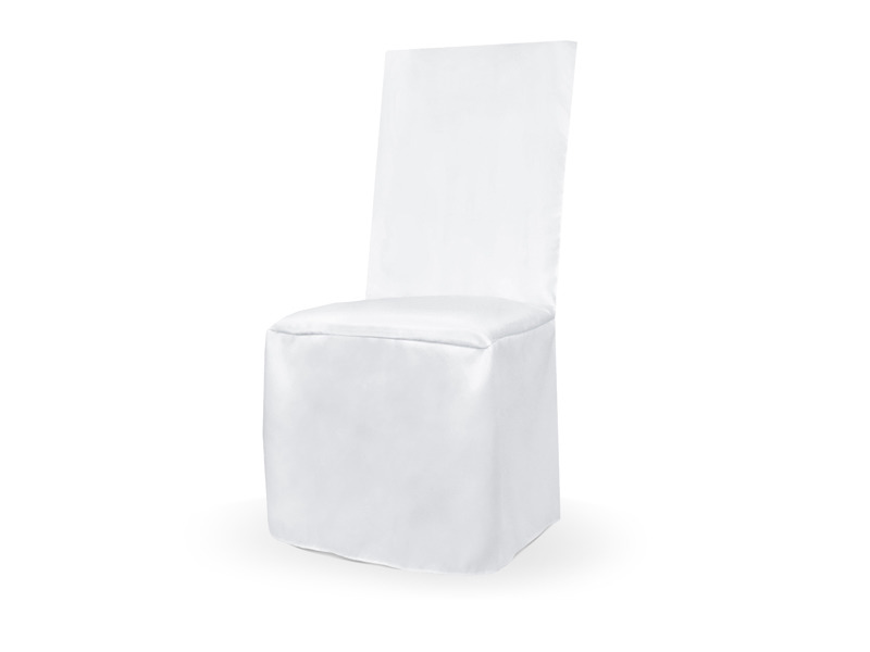 PartyDeco, pokrowiec na krzesło z matowej tkaniny, biały