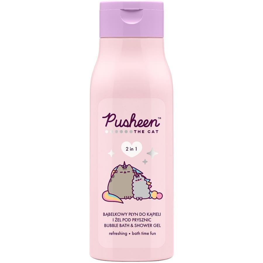 Pusheen, Bubble Bath & Shower Gel, bąbelkowy płyn do kąpieli i żel pod prysznic, 400 ml