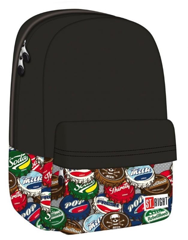 St.Right, Bottle Caps, plecak szkolny jednokomorowy