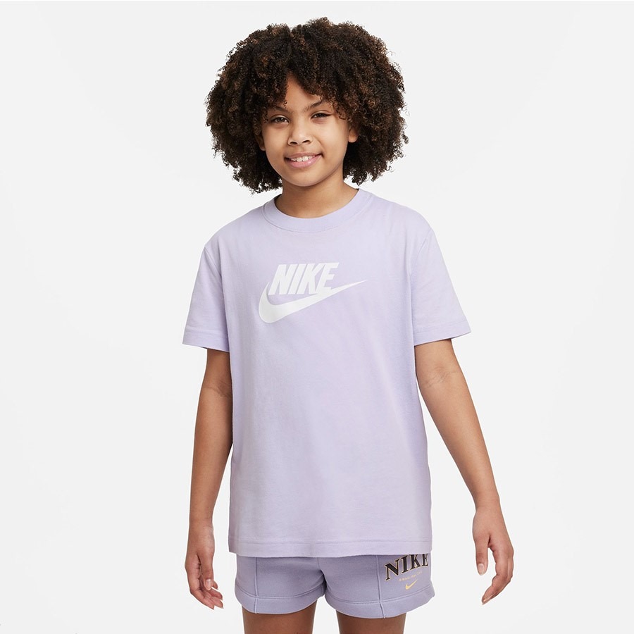 T-shirt dziewczęcy, fioletowy, Nike Sportswear