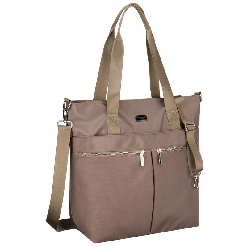 Torebka shopper, beżowa, Peterson