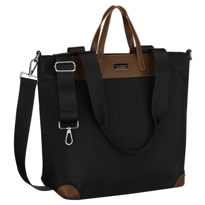 Torebka shopper, czarna, Peterson