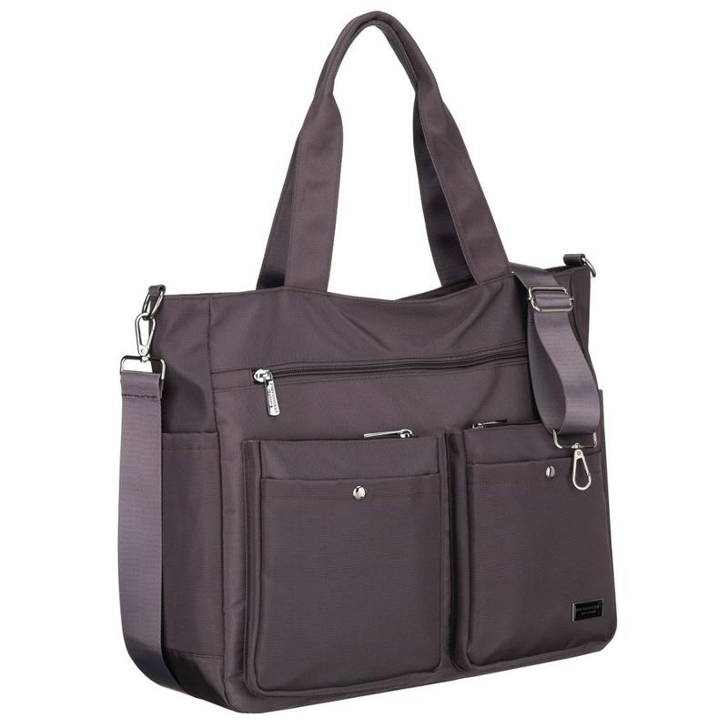 Torebka shopper, na laptopa, szara, Peterson