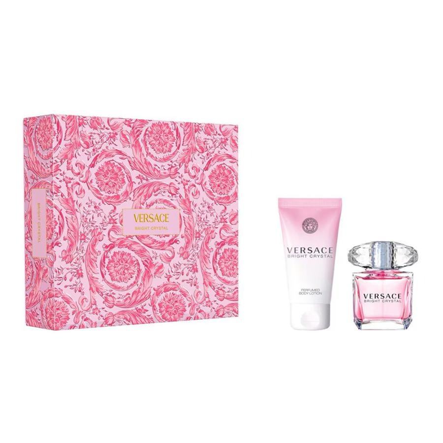 Versace, Bright Crystal, zestaw: woda toaletowa, spray, 30 ml + balsam do ciała, 50 ml