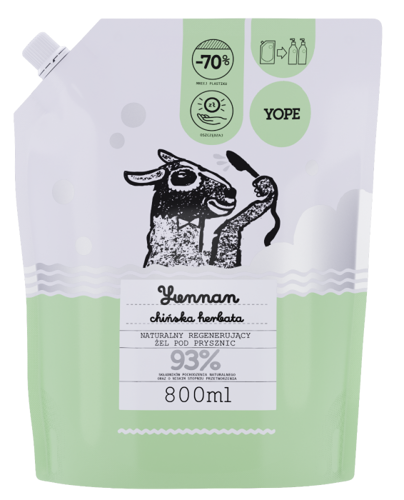 Yope, żel pod prysznic yunnan, zapas, 800 ml