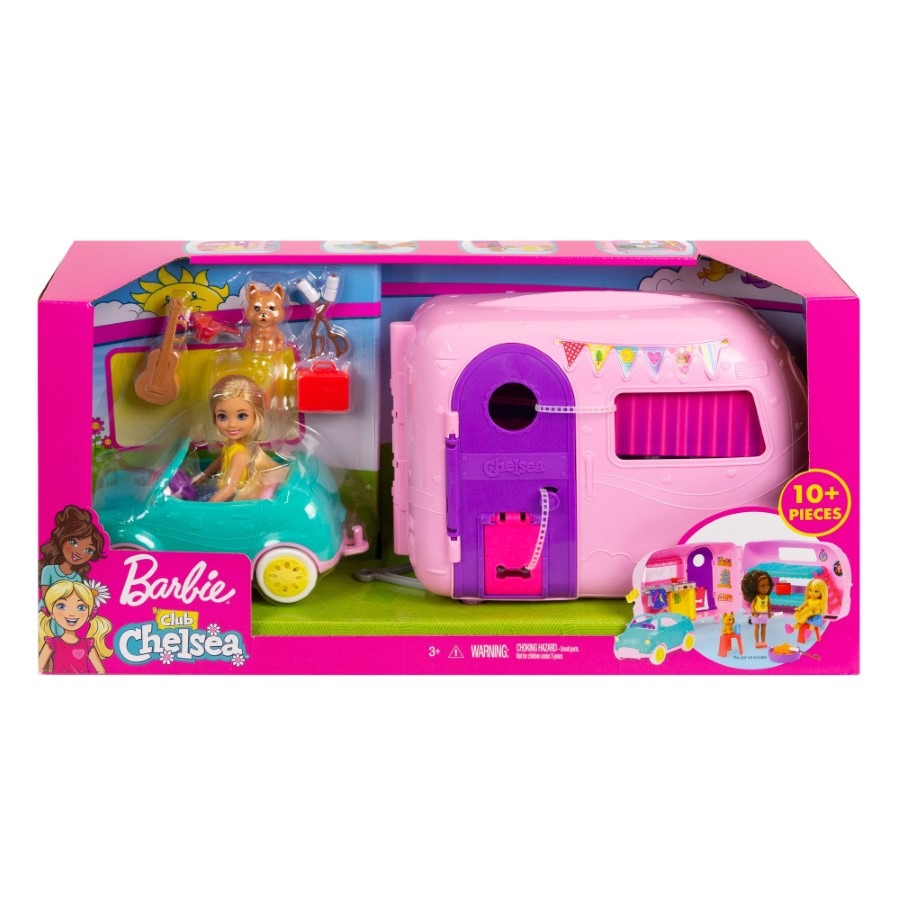 Barbie - Coffret Barbie Camping-Car de Chelsea - Poupée Mannequin