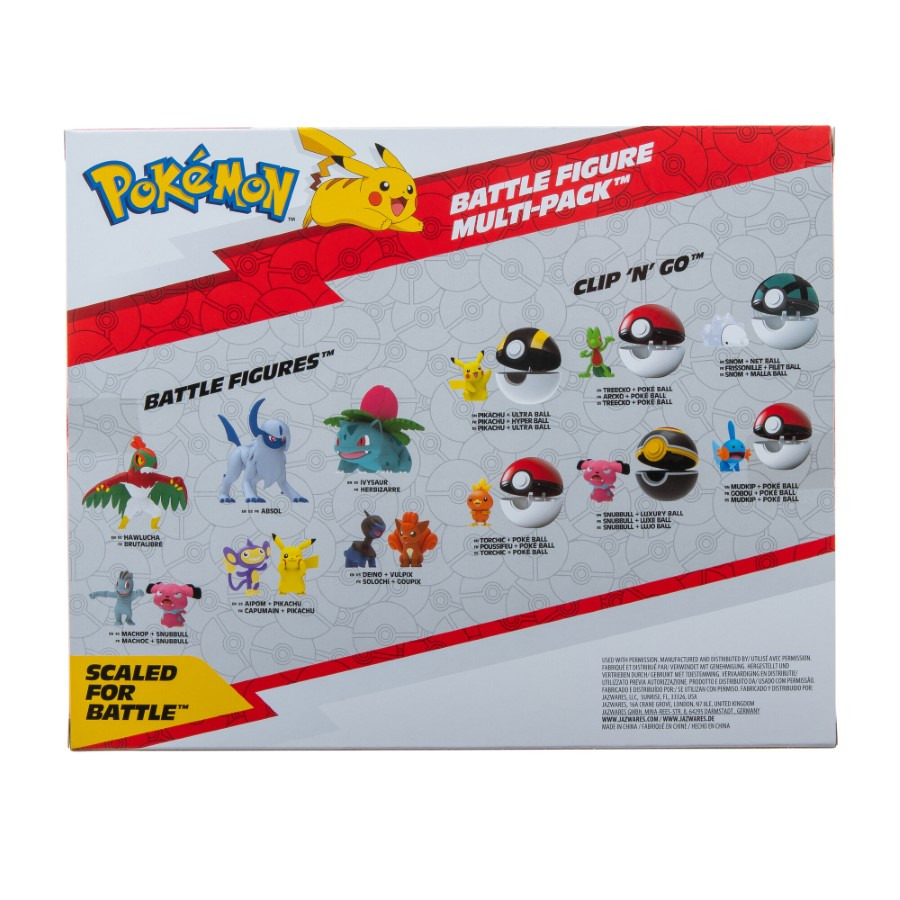 Set de Figuras Pokémon Pokémon Pikachu, Jigglypuff #1, Rockruff, Sneasel,  Abra, Ditto, Leafeon, Magikarp