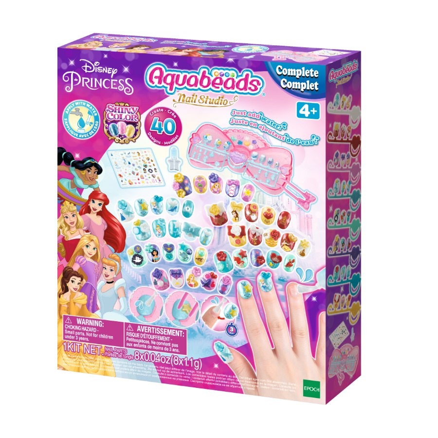 EPOCH Aqua Beads Disney Princess Sparkle Jewelry EX AQ-S96 with Tray & Pen  NEW
