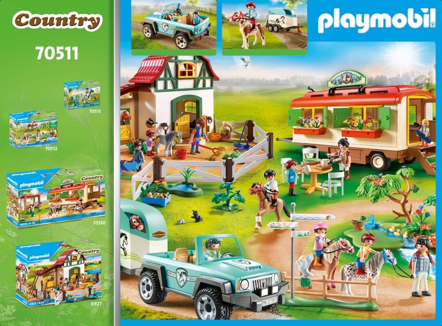 Playmobil Country 70511 Samochód z przyczepą dla kucyka - klocki