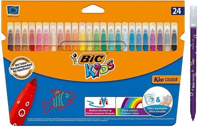 Feutre De 12 Bic Kids - Colour & Erase