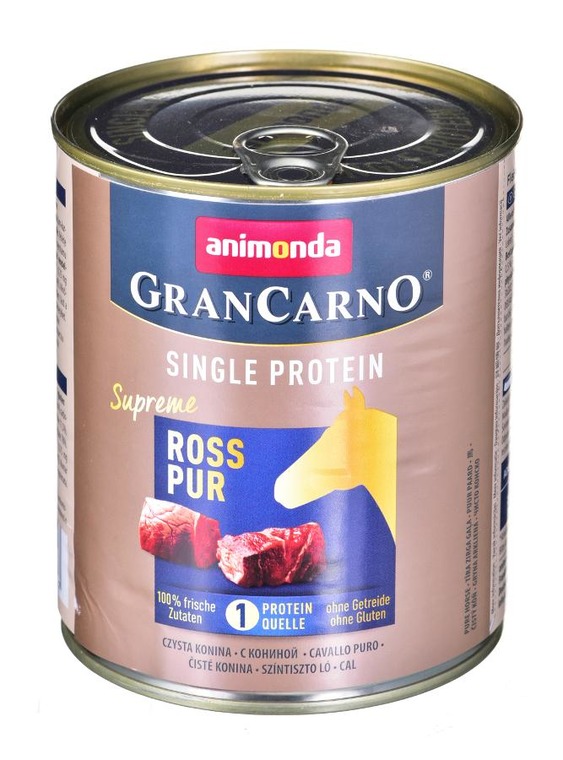 Animonda, Grancarno, Single Protein, karma mokra dla psa, konina, puszka, 800g