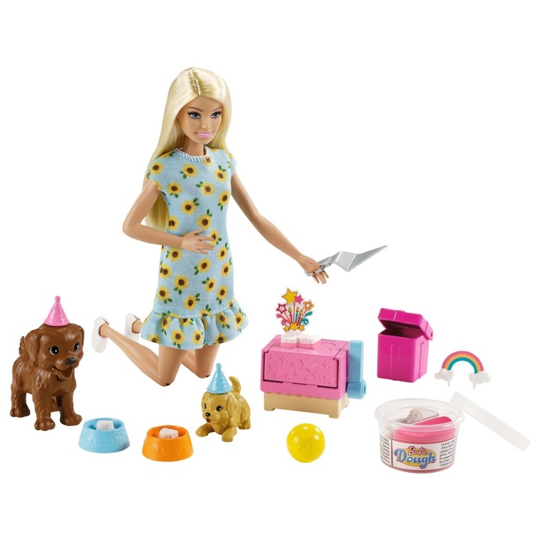 Barbie, Przyjęcie dla szczeniaczka, zestaw z lalką i akcesoriami
