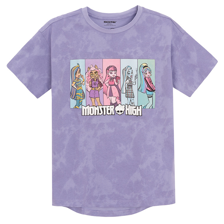 Cool Club, T-shirt dziewczęcy, fioletowy, Monster High
