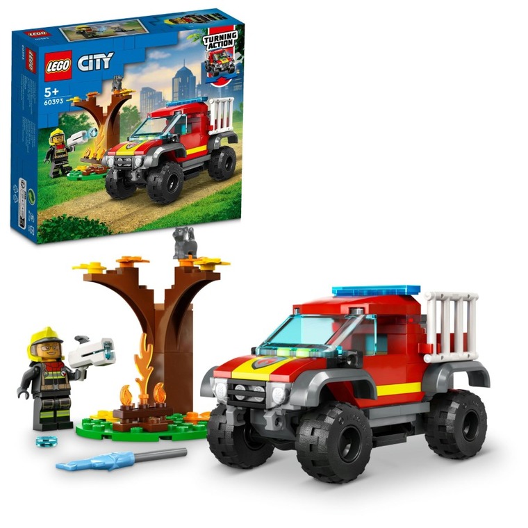 LEGO City, Wóz strażacki 4x4 - misja ratunkowa, 60393