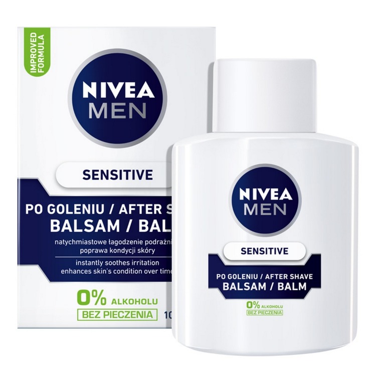 Nivea Men, Sensitive, łagodzący balsam po goleniu, 100 ml