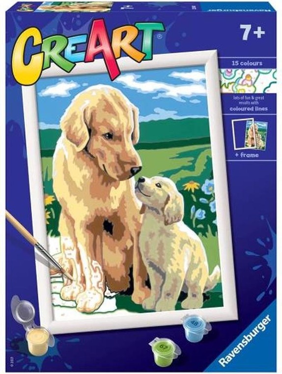 Ravensburger CreArt Jack Russell Puppy Paint By Numbers For Children -  Painting Arts and Crafts For Kids Age 7 Years and Up - 28939 - Toys At Foys