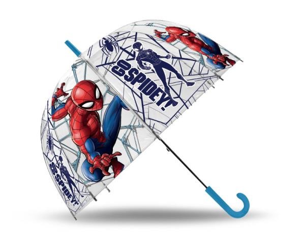 Spider-Man, parasolka automatyczna, przeźroczysta, 46 cm 