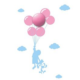  Milagro, lampka dziecięca z naklejkami, balony