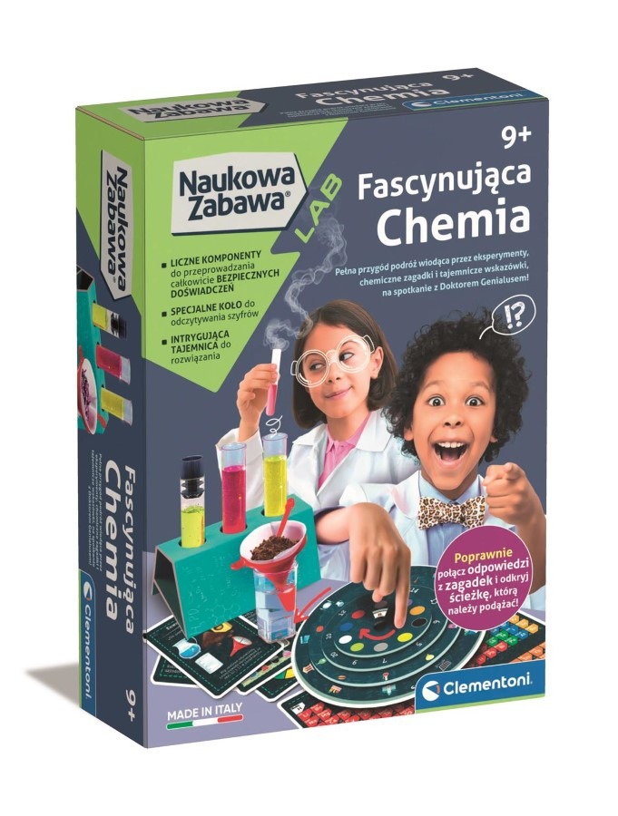 Clementoni, fascynująca chemia, zestaw edukacyjny Clementoni, fascynująca chemia, zestaw edukacyjny