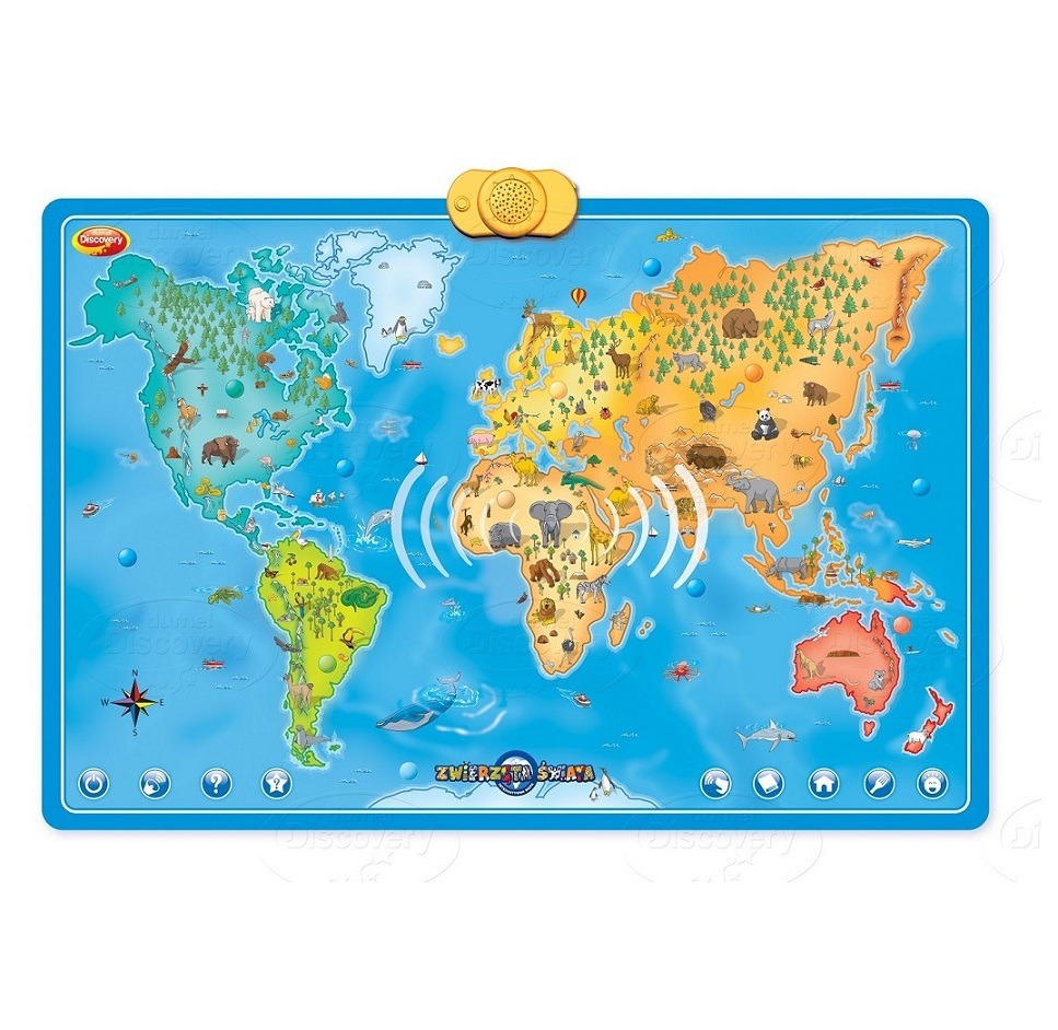 Dumel Discovery, Zwierzęta świata, interaktywna mapa, zabawka edukacyjna