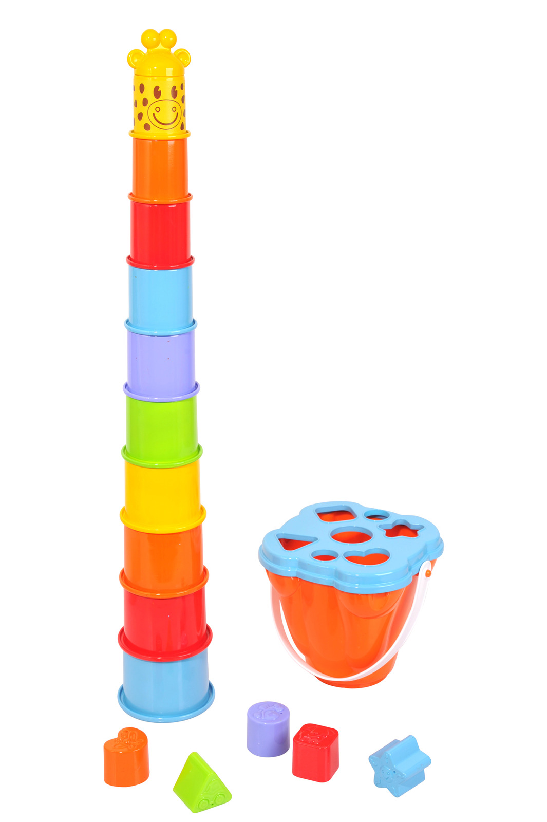 Smiki, Żyrafa, sorter i kubki, zabawka niemowlęca