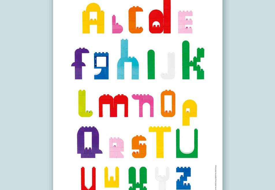 Zabawy z klockami LEGO DUPLO literki