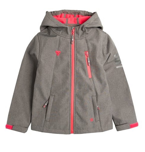 Cool Club, Softshell dziewczęcy, szary