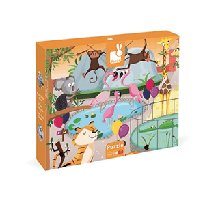 Janod, Wycieczka do zoo, puzzle sensoryczne, 20 elementów