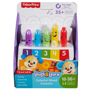 Fisher-Price, Ucz się i śmiej, Uczące kredki „Kolorki-Humorki”, zabawka niemowlęca
