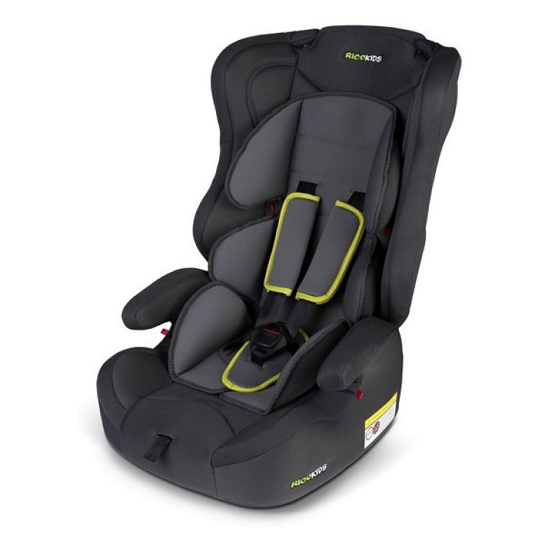 Ricokids, fotelik samochodowy, 9-36 kg, szary
